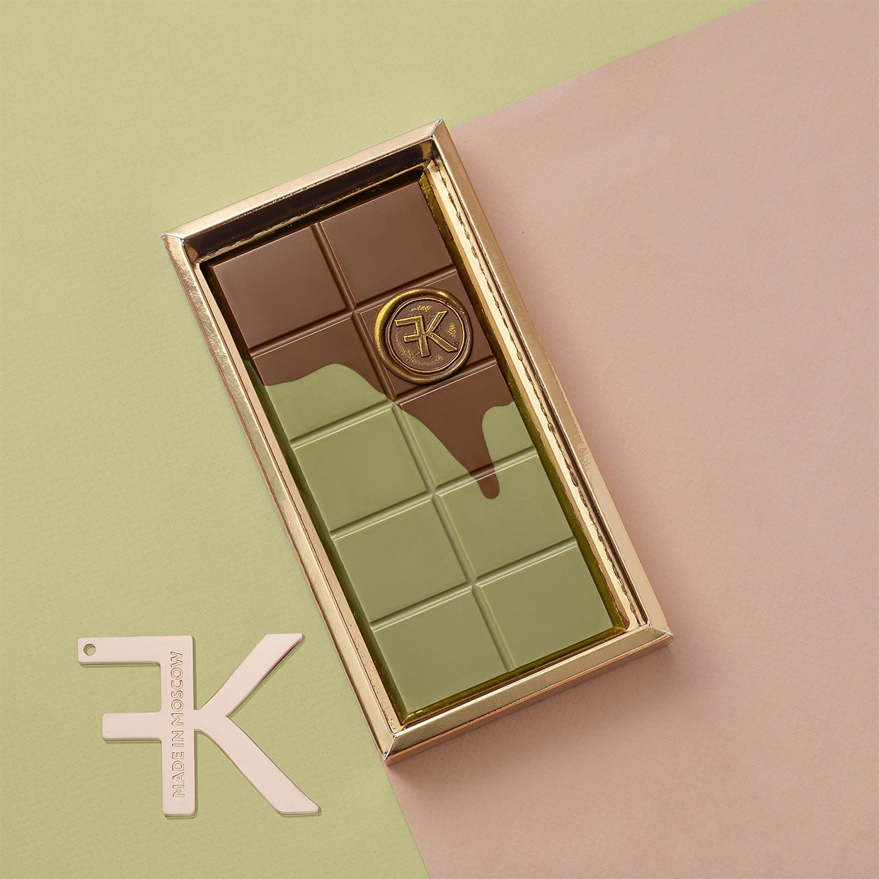 Шоколадная плитка « FKWOW  Frosty matcha (Морозный матча)»
